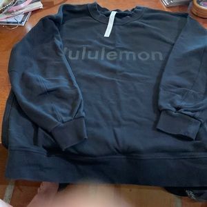 Lululemon black sweatshirt. Size 8.  100% cotton.